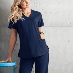 Navy Easy Stretch Butter Soft Scrub Set